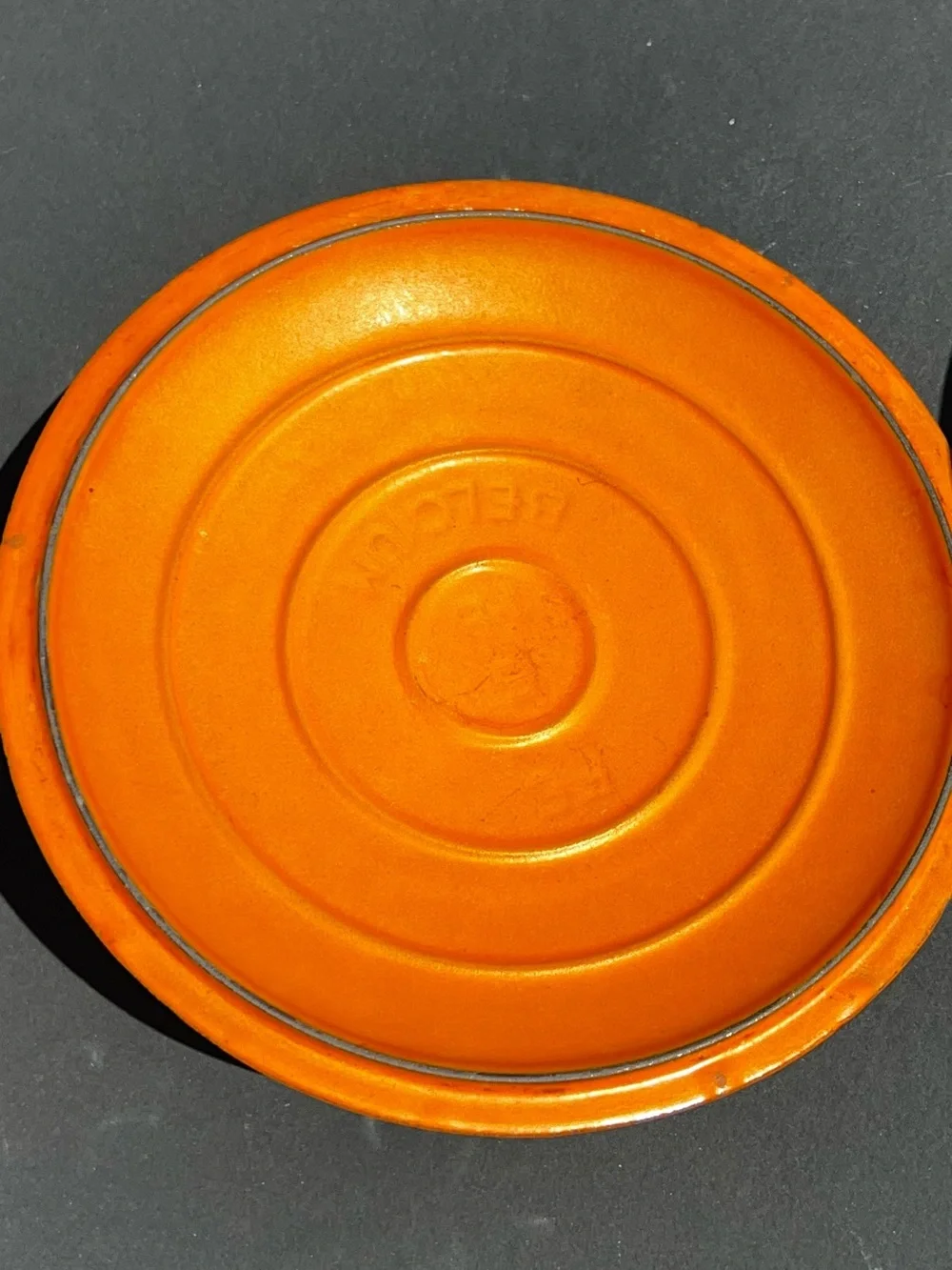 Descoware Belgium Vintage Flame Orange Enamel 8 